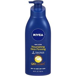 Nivea Nourishing Skin Firming Body Lotion With Q10 And Vitamin C 16.9 Fl Oz Pump Bottle