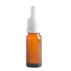 5ML Amber Glass Aromatherapy Bottle With Pipette - White 18 52