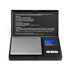 Ascher Elite Digital Pocket Scale 1000 X 0.1G With Back-lit Lcd Display MINI Digital Weighing Scale 1000G For Jewelry Coins Reload And Kitchen Scale