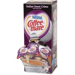 84652 Coffee-mate Italian Sweet Creme Creamer - Rich Gelato Italian Creme Flavor - 50 BOX