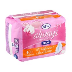 Always Maxi Sanitary Pads Cotton Soft Normal 10'S