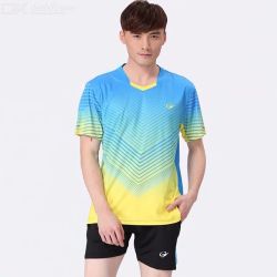 Male Breathable Badminton Shirt Slim Casual Short-sleeve Quick-drying Sports Shirts For Men