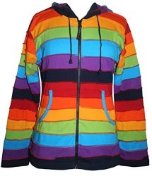 Rj 342 Agan Traders Rainbow Cotton Rib Hoodie Jacket XL Rainbow