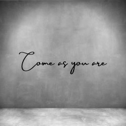 Come As You Are - L 450MM Matt Silver Font 1