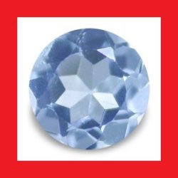 Aquamarine - Vibrant Bright Blue Round Cut - 0.06CTS