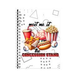 Stand A5 Notebook Spiral And Lined Trendy Baseball Graphic Notepad Gift 234