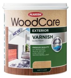 Wood Varnish Exterior Gloss Water-based Woodcare Clear 5L