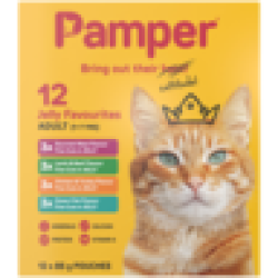 Pampers Pamper Fine Cuts Assorted Jelly Favourites Cat Food 12 X 85G