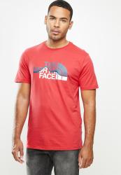 S S Mountain Line Tee - Rococco Red