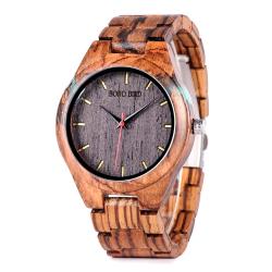 Handmade Special Design Mens Zebrawood Watch Q05-2