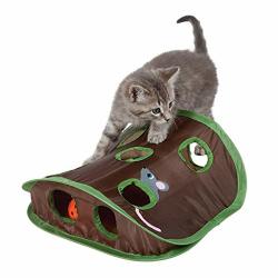 Pet Play Tent Sacow Cat Mice Game Intelligence Toy Tent With 9 Hole Cat Playing Tunnel