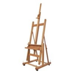 M18 Studio Easel Oiled Beechwood 80 To 120IN Height Also Reclines Horizontal Max Canvas: 94IN
