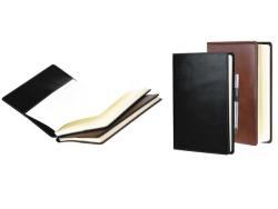 ADPEL Italian Leather A5 Slip-on Cover Notebook - Brown