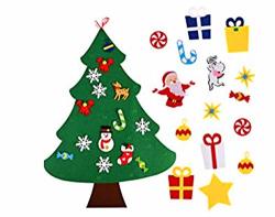 Swity Home Felt Christmas Tree 3.1FT Diy Christmas Tree With 26PCS Ornaments Xmas Wall Hanging Detachable Ornaments Kids Xmas Gifts Children Friendly Christmas Home Decorations