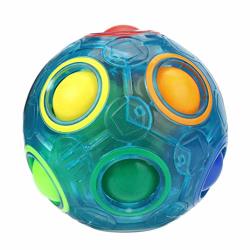 Cinhent Toys 2 8 Years Old Children Luminous Magic Rainbow Ball Stress Reliever Fun Cube Fidget Puzzle Education Gifts Kids Adults 2.6 2.6 2.6 Inches Non-toxic & Lightweight
