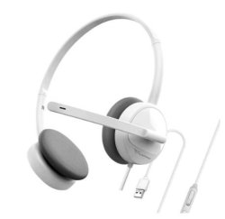 XP-1U USB Wired Headset With Microphone - White
