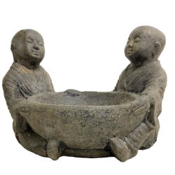 Shaolin Twins With Bowl Sotran Dekorativ