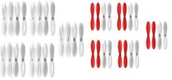 Holy Stone HS170 Predator Qty: 1 Red Clear Propeller Blades Props 5X Propellers Transparent Qty: 1