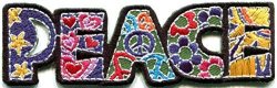 Peace Sign Hippie Boho Retro Flower Power Summer Of Love Hippy Applique Iron-on Patch New