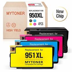 Mytoner Compatible Ink Cartridge Replacement For Hp 950XL 951XL 950 XL 951 XL Ink For Officejet Pro 8100 8600 8610 8615 8620 8625 8630 8640 251DW High Yield Black Cyan Magentayellow 4-PACK