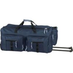 ECO Dual Front Pocket Rolling Travel Duffel Blue