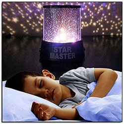 Allytech Tm LED Star Light Projector Colorful Twilight Romantic Sky Star Master Projector Lamp Starry LED Night Light Kids Bedroom Bed Light Children's Gift