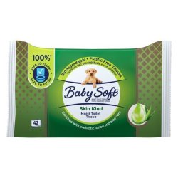 Baby Soft Moist Toilet Tissue 42 Pack Skin Kind