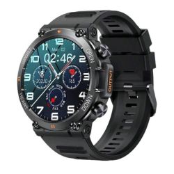 - Round Outdoor Sports Smart Watch For Men And Woman - Black