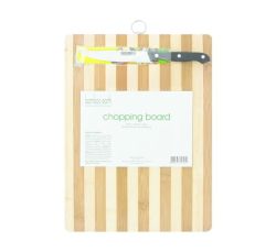 Bambo Chopping Board And Knife