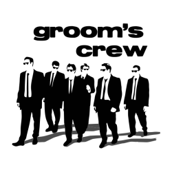 Grooms Crew Long Sleeve T-Shirt Male White