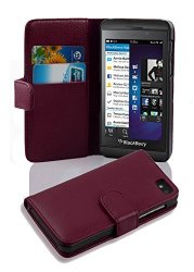 Cadorabo - Book Style Wallet Design For Blackberry Z10 With 2 Card Slots And Money Pouch - Etui Case Cover Protection In Pastel-purple