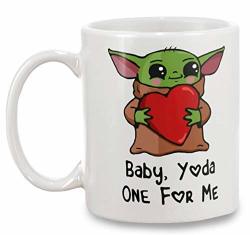 Baby Yoda Star Wars Greetings Mug Valentines Day Yoda Only One For Me Mug