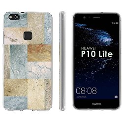 Huawei P10 Lite Tpu Silicone Phone Case Mobiflare Clear Ultraflex Thin Gel Phone Cover - Abstract Marble For Huawei P10 Lite 5.2" Screen