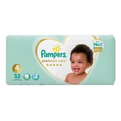 Pampers Premium Care 52 Nappies Size 4