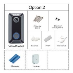 Escam V6 720P Wireless Battery Video Doorbell Ir Camera Free Cloud Storage Waterp