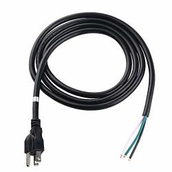 14 Awg 3 Conductor 3-PRONG Power Cord With Open Wiring 15 Amp Max 6 Ft Replacement Power Cord With Open End Pigtail Open Cable
