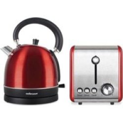 Cordless Kettle & Toaster Set White Electric 2-Slice Variable Browning  Control