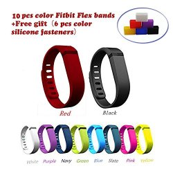 Fashion Niutop Multicolor Set Of 10pcs Large small Replacement Wristband Wrist Bands With Clasps For Fitbit Flex Only no Tracker Wireless Activity Bracelet Sport Wristband