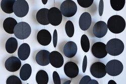 Garland Black Dots Paper Bunting Decoration