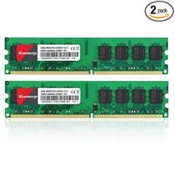 2x2GB motoeagle 4GB Kit DDR2 800 PC2 6400 6400S 2GB SODIMM 200-Pin 1.8V CL6 Non-ECC Unbuffered Laptop Memory