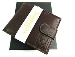 The Lear Emporium Men's Rfid Protected Wallet Credit Card Holder Boxed One Size Fits All Brown