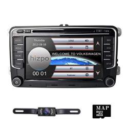 Hizpo 7 Inch Double Din Car Stereo Navigation DVD Player Fit For Volkswagen Jetta Golf Passat Tiguan T5 Vw Skoda Seat With Canbus Bluetooth Mirrorlink