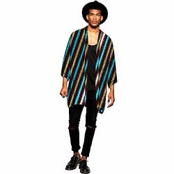 Private Afripride Men's Lightweight Coat African Print Jacket Dashiki Clothes Maxi Dress Long Length Drape Cape 495 6XL