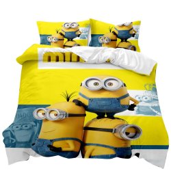 Minions 3D Printed Double Bed Duvet Cover Set