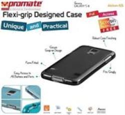 Promate Akton S5 Multi-colored Flexi-grip Designed Protective Shell Case For Samsung Galaxy S5 Colour in Black