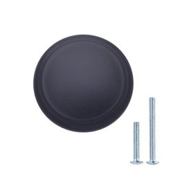 Amazonbasics Modern Top Ring Cabinet Knob 1.16" Diameter Flat Black 25-PACK
