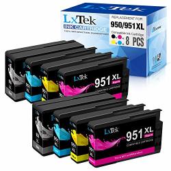 Lxtek Compatible Ink Cartridge Replacement For Hp 950XL 951XL 950 XL 951 XL To Use With Officejet Pro 8600 8610 8620 8630 8100 8625 8615 276DW 8 Pack 2 BLACK|2 CYAN|2 MAGENTA|2 Yellow