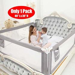 Surpcos Bed Rails For Toddlers - 60" 70" 80" Extra Long Baby Bed Rail Guard For Kids Twin Double Full Size Queen & King