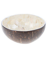 Sarongi Natural Mosaic Coconut Bowl White