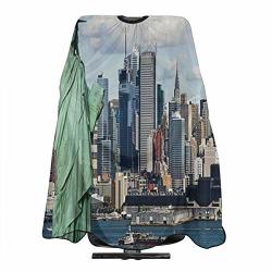 New York Statue Of Liberty In Nyc Design Hair Cut Cape Salon Equipment With Snap Closure